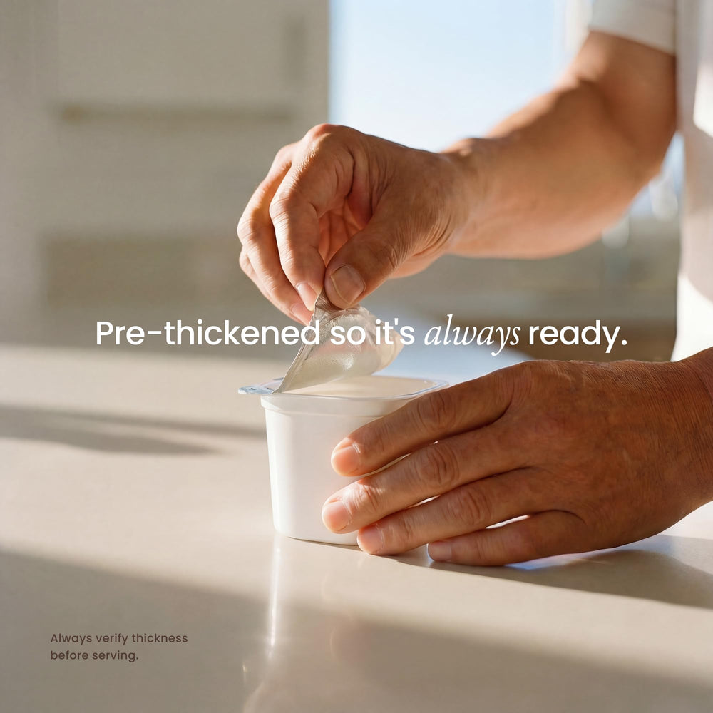 Thick & Easy primer plano de la textura miel mostrando consistencia uniforme
