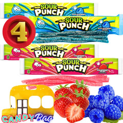 Think Candy bandeja frontal mostrando fresa y blue raspberry, ideal para compartir