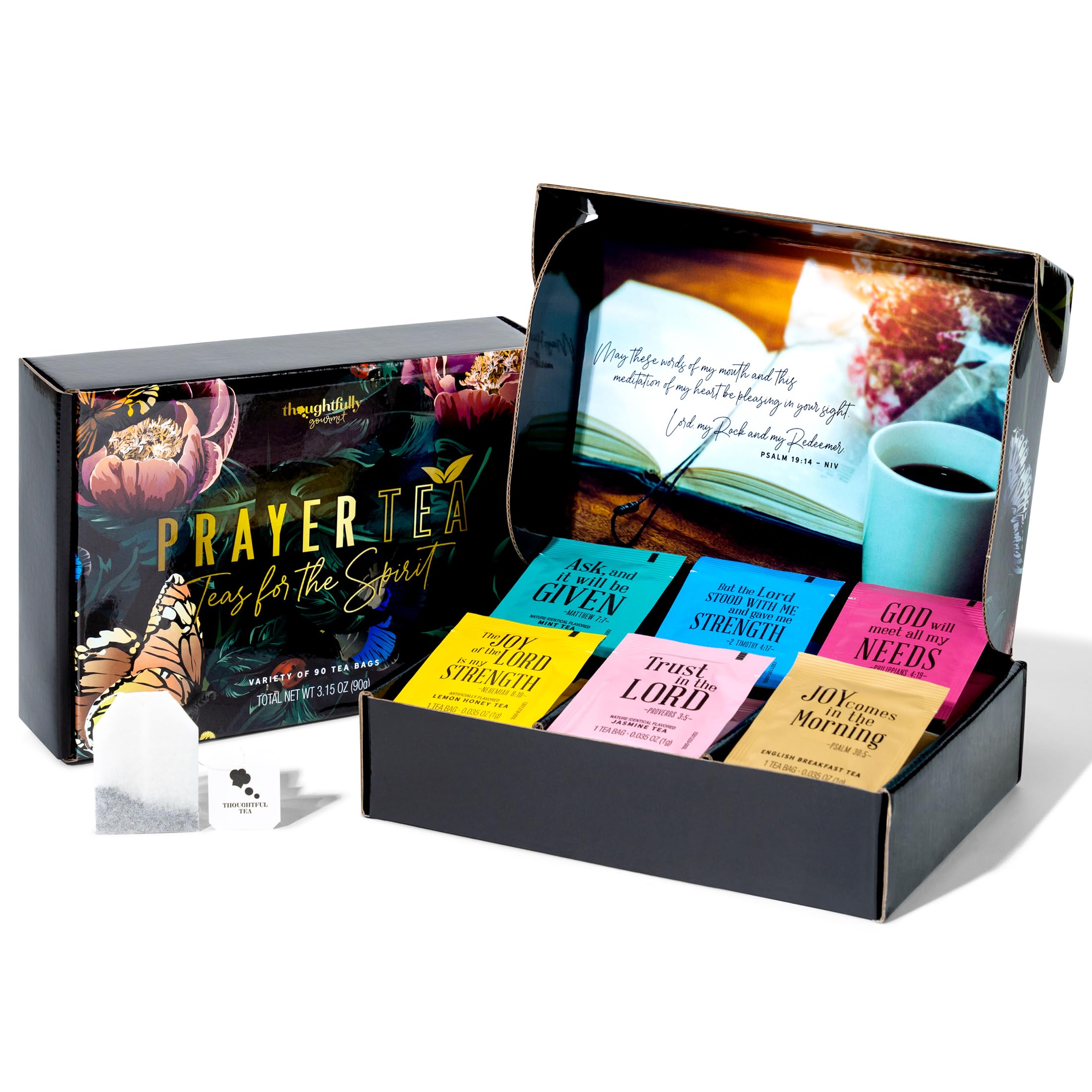 Thoughtfully set presentado en mesa como regalo para mujer en ocasión religiosa