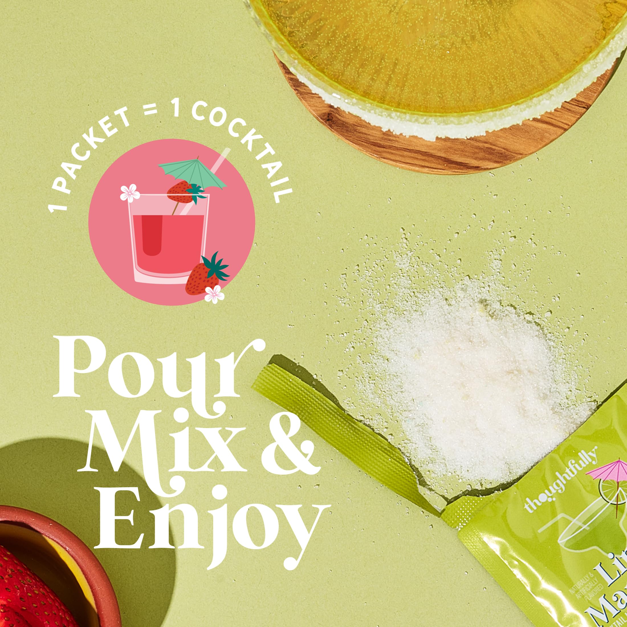 Thoughtfully disposición de varios sobres que muestra la variedad de sabores