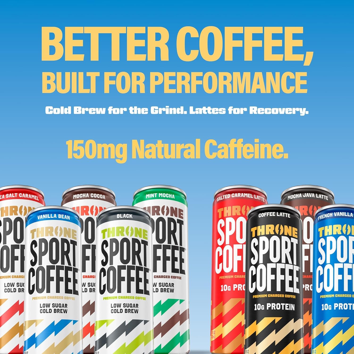 Throne Sport Coffee botella Sea Salt Caramel mostrando contraste salino