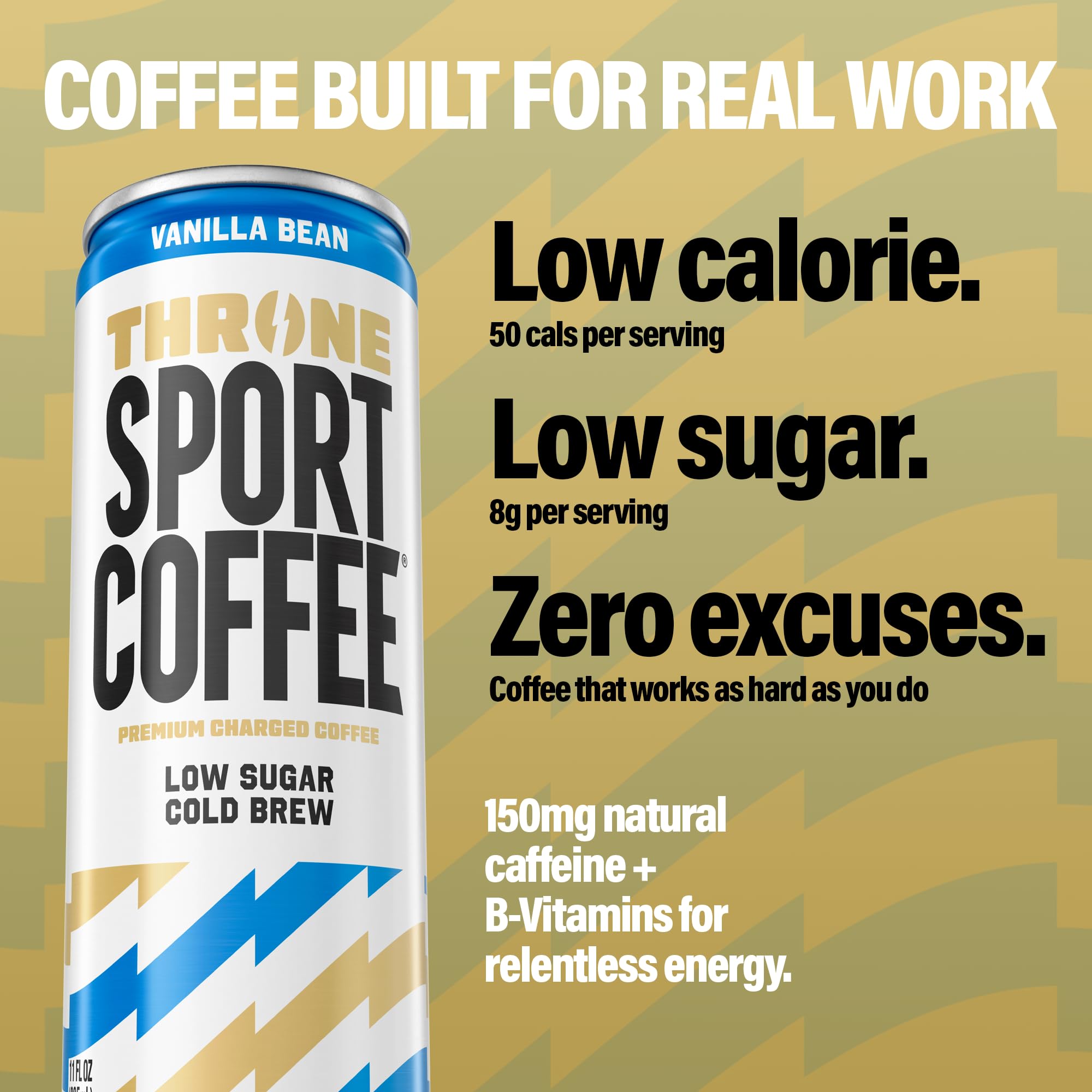 Throne Sport Coffee lata en mano para comparar tamaño y facilidad de transporte
