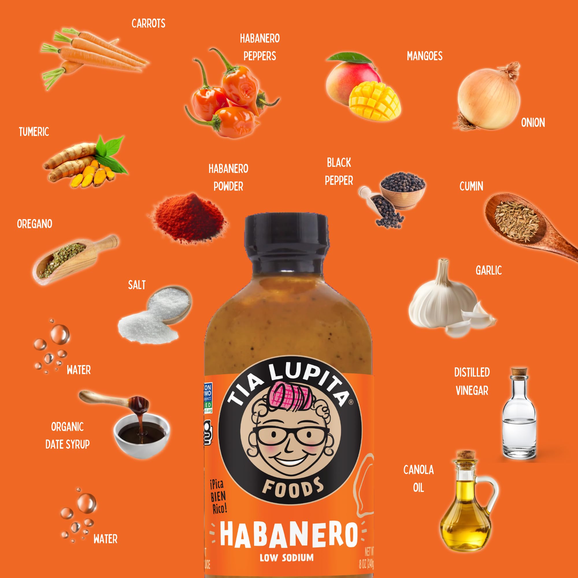 Tia Lupita vertiendo salsa sobre tacos aporta sabor y calienta platos