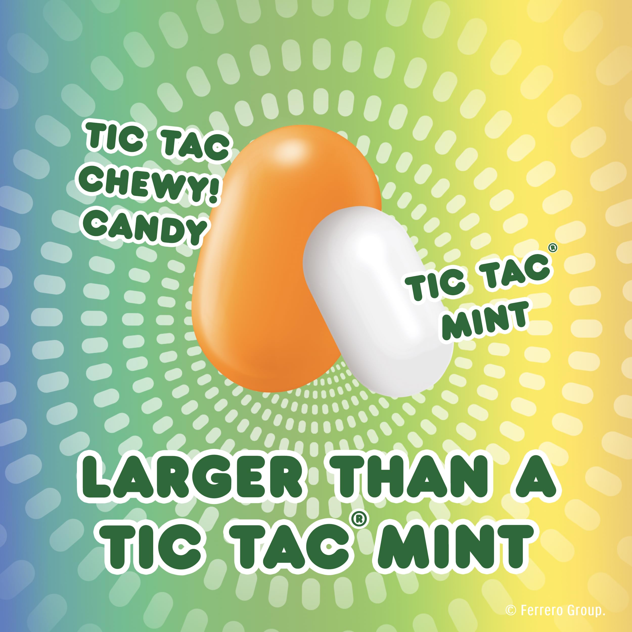 TIC TAC detalle de colores naturales, apariencia atractiva y segura