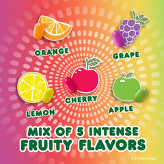 Tic Tac surtido de colores y sabores naranja limón manzana cereza uva