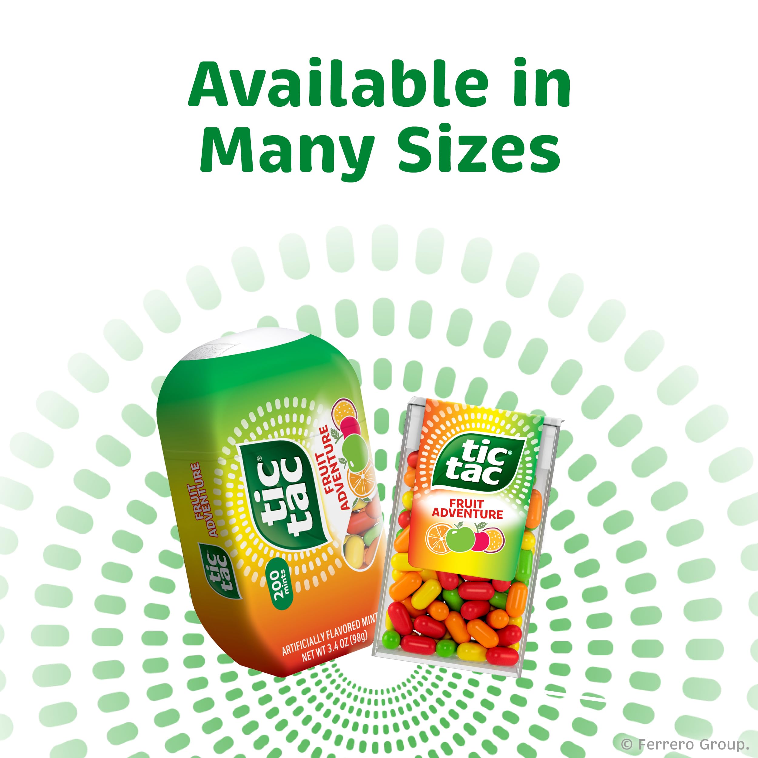 Tic Tac etiqueta con ingredientes resaltando la información clave