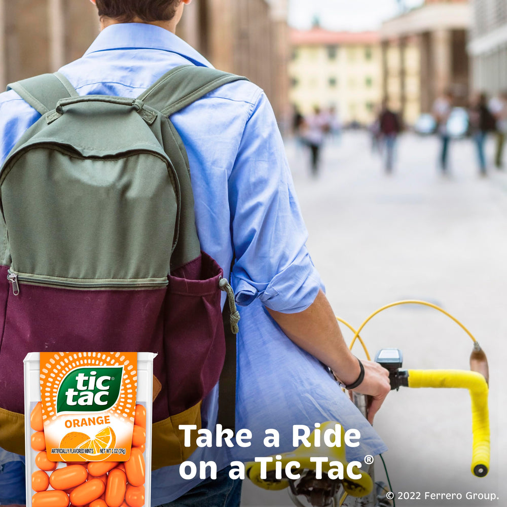 Tic Tac comparación de tamaño con moneda, perfecto para bolsillo
