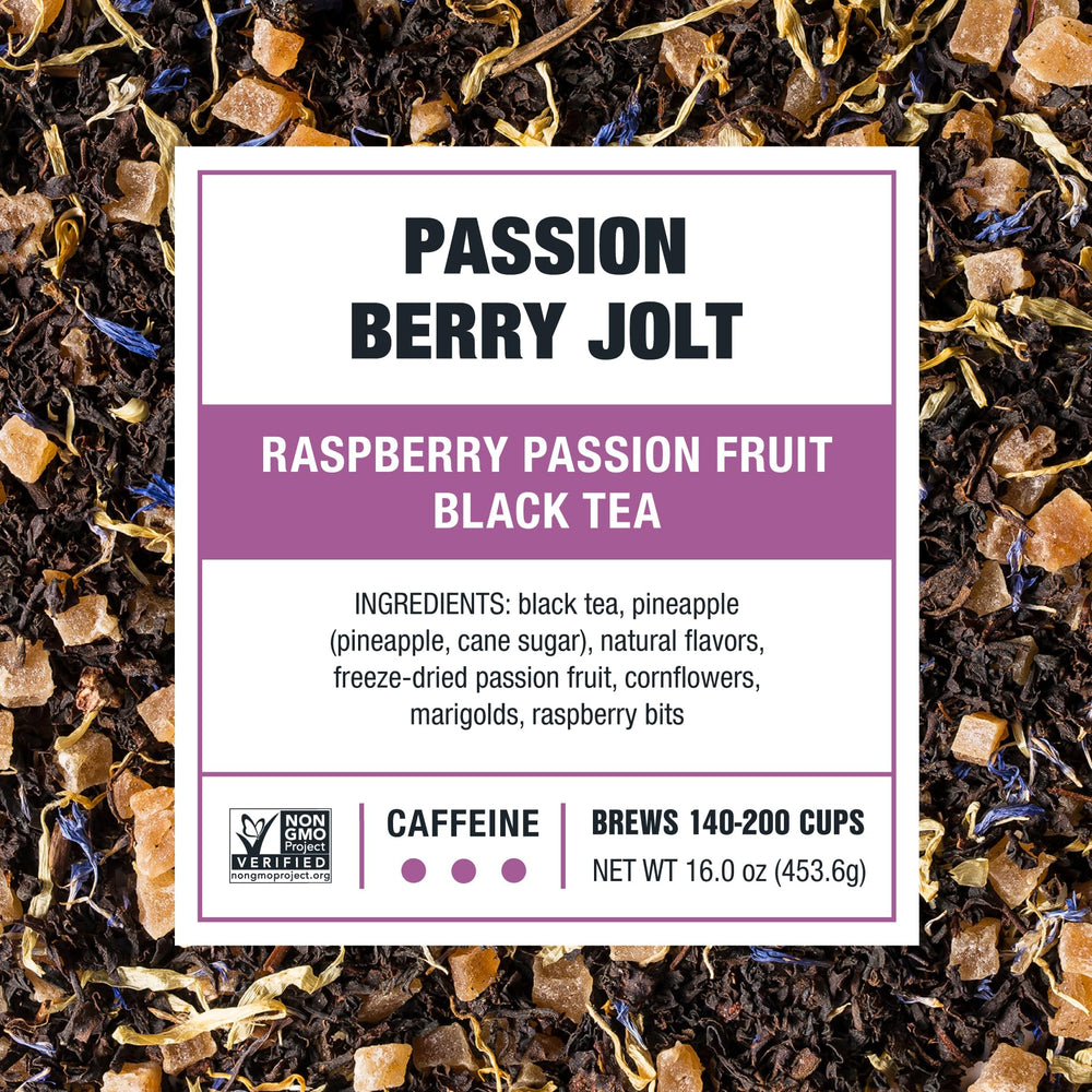 Tiesta Tea hojas sueltas en primer plano que resaltan calidad