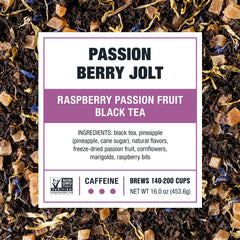 Tiesta Tea hojas sueltas en primer plano que resaltan calidad