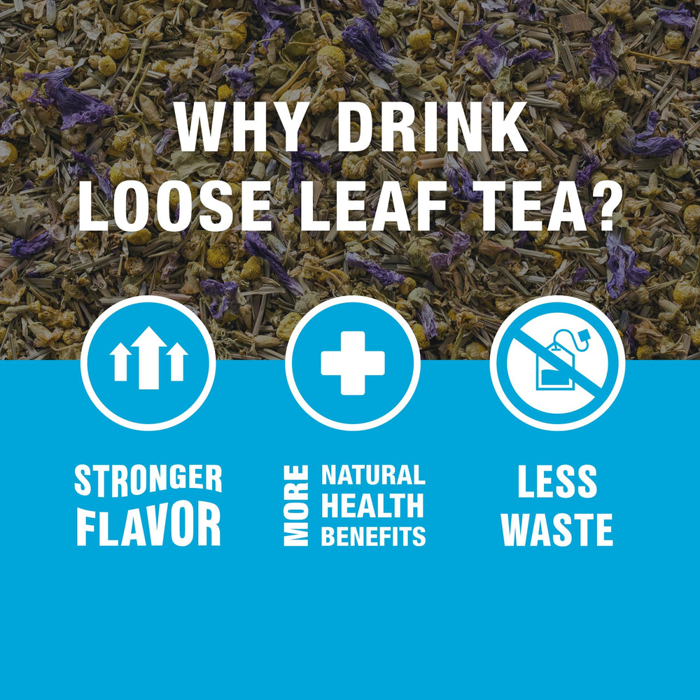 Tiesta Tea embalaje y etiqueta frontal informando ingredientes y origen