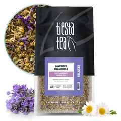 Tiesta Tea frasco de hoja suelta mostrando presentación y facilidad de uso