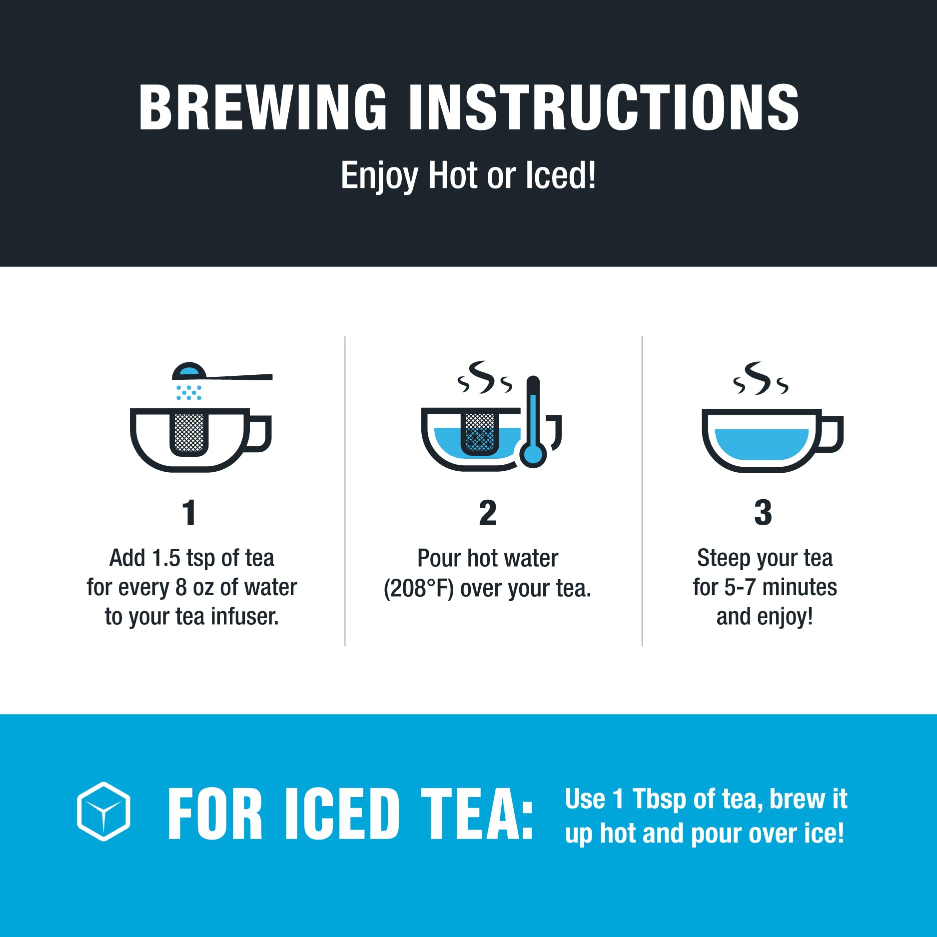 Tiesta Tea comparación de porción para una cucharadita medida precisa