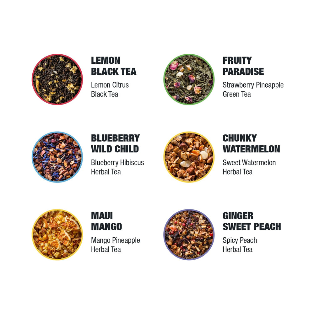 Tiesta Tea textura cercana de hojas sueltas, sabor intenso