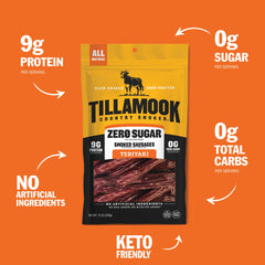 Tillamook Country Smoker palito en mano listo para comer y portable