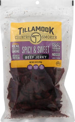 Tillamook Country Smoker porción en mano listo para comer, portátil y proteico