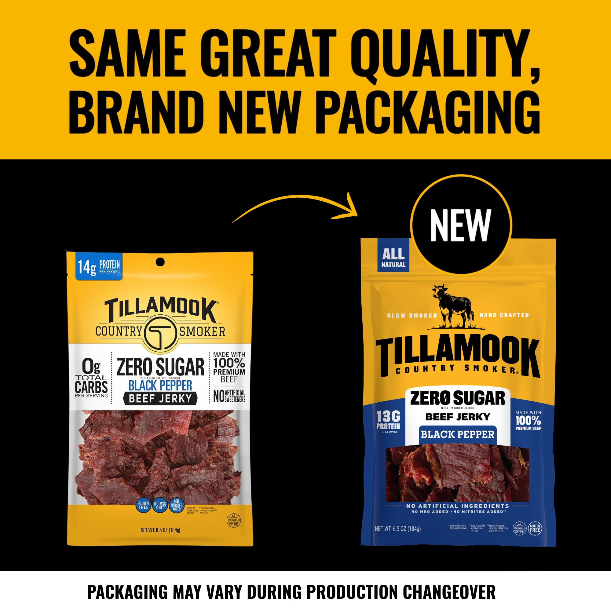 Tillamook Country Smoker tiras junto a queso y nueces para maridaje proteico