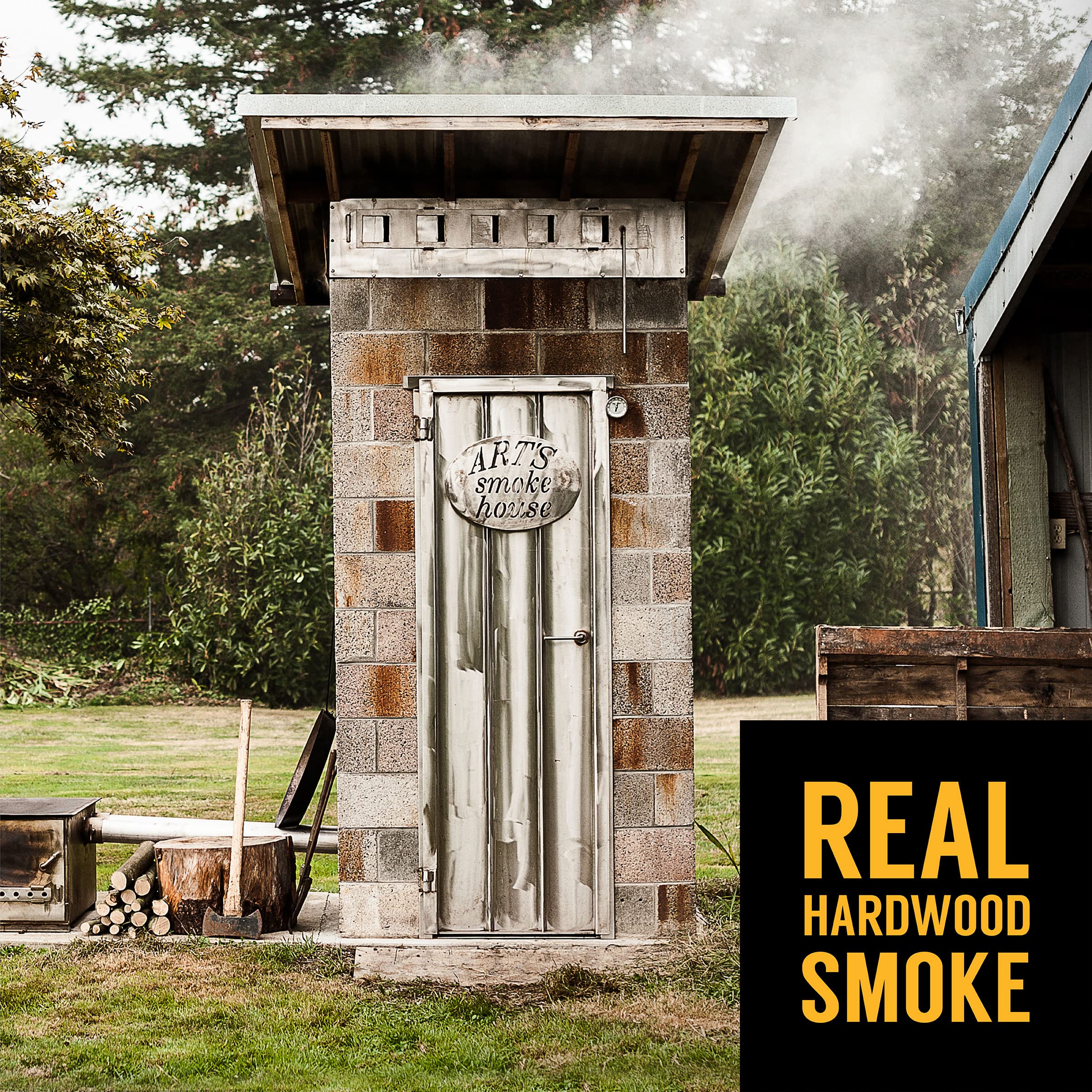 Tillamook Country Smoker etiqueta con información de producto y tradición de ahumado