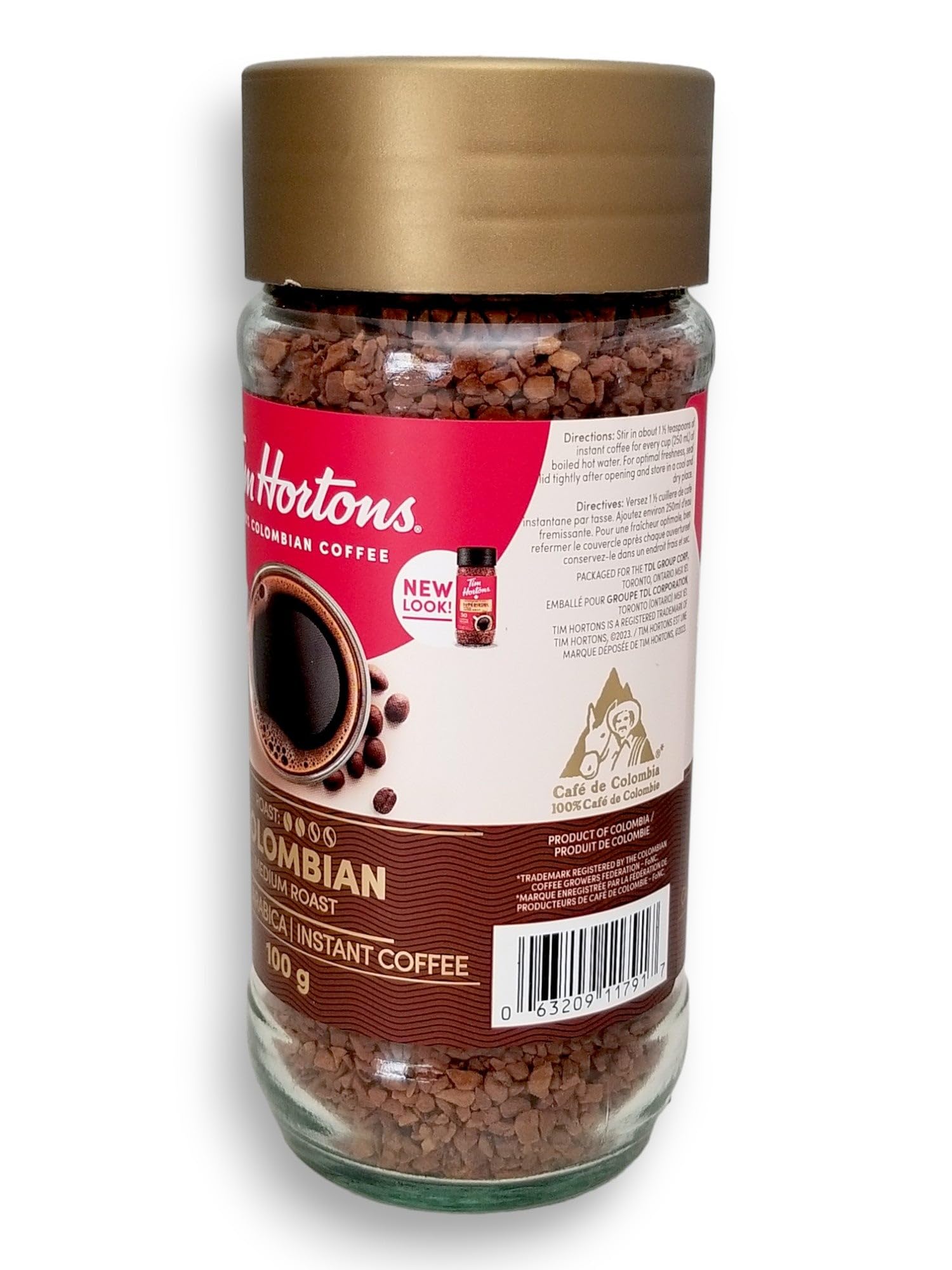 Tim Hortons cucharada de polvo dosificando intensidad fácilmente