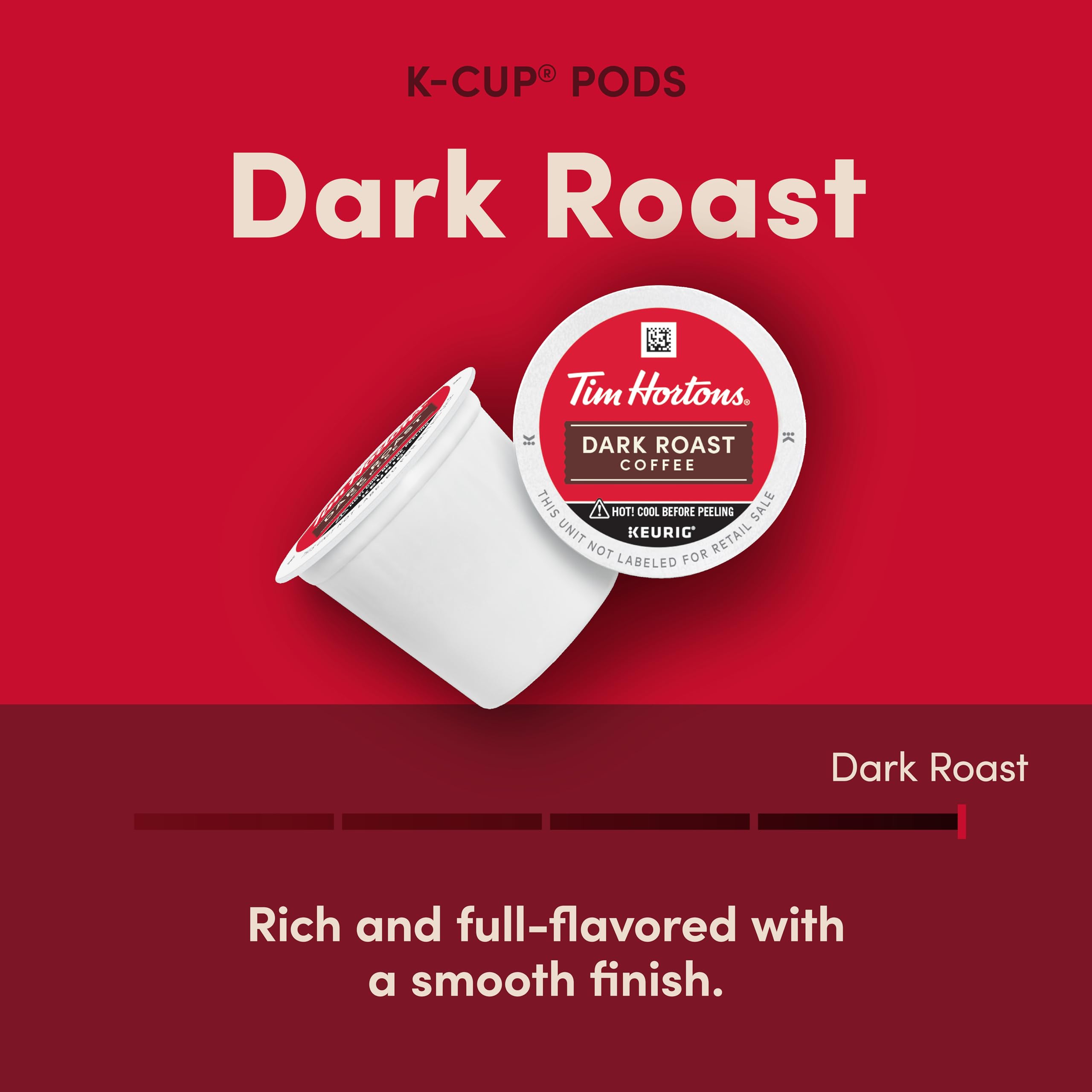 Tim Hortons cápsula K-Cup detalle del sello que conserva frescura