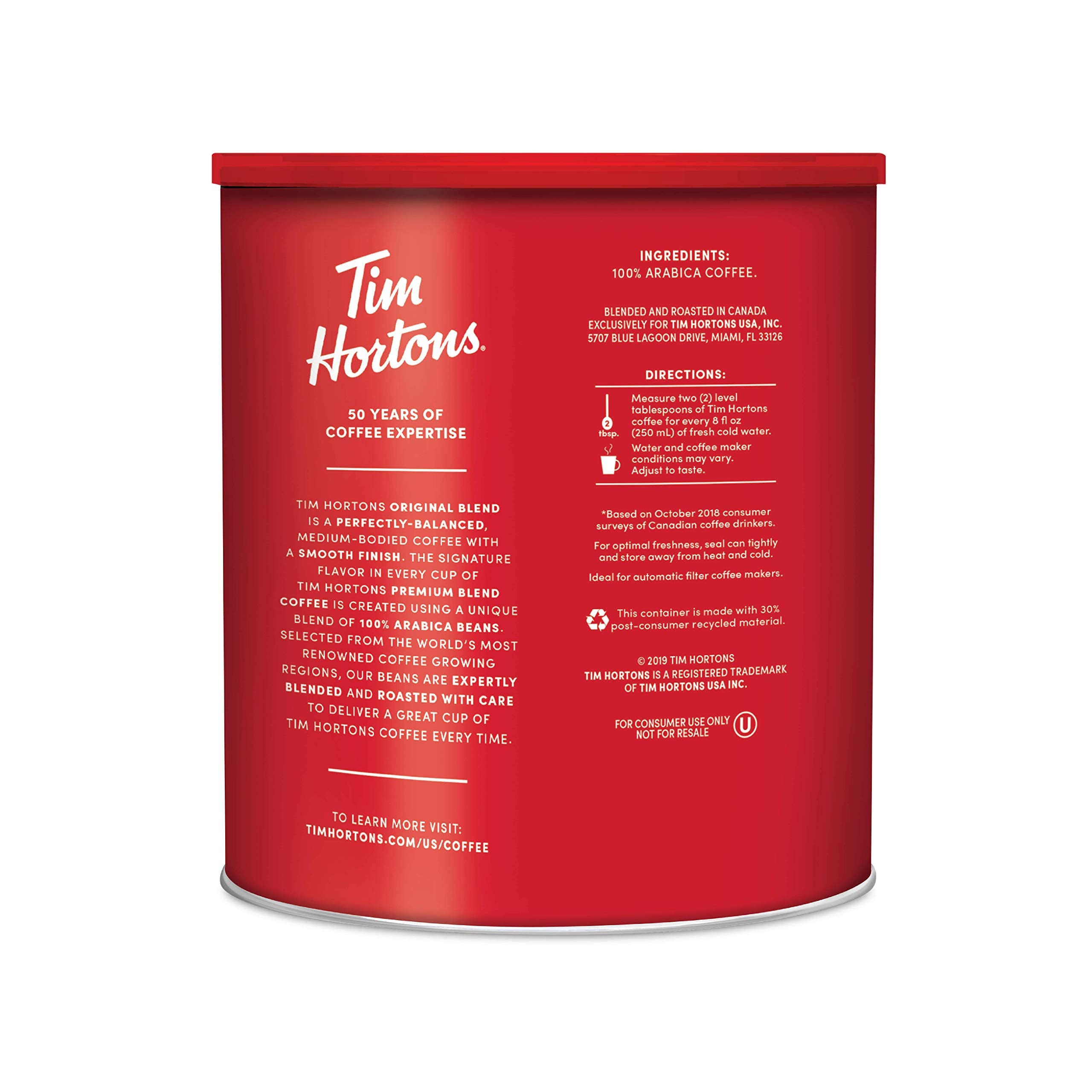 Tim Hortons textura de café molido cercano que resalta frescura y aroma