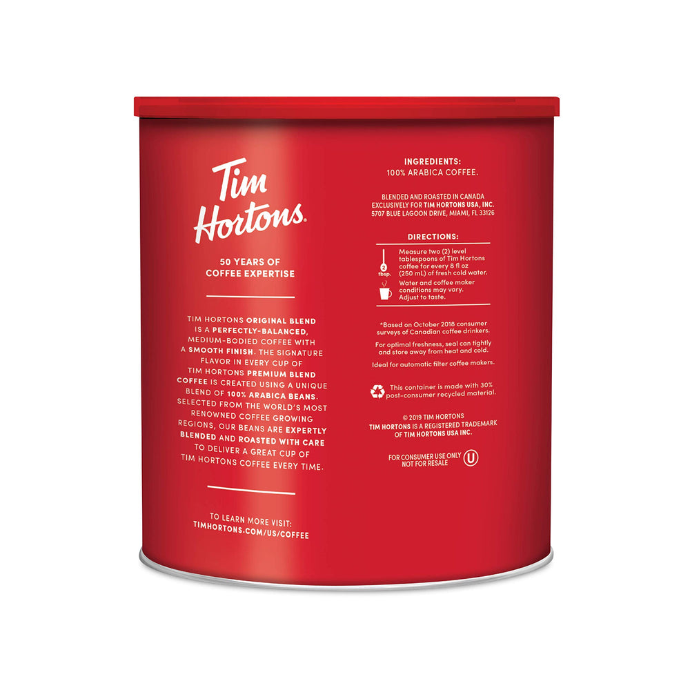 Tim Hortons textura de café molido cercano que resalta frescura y aroma