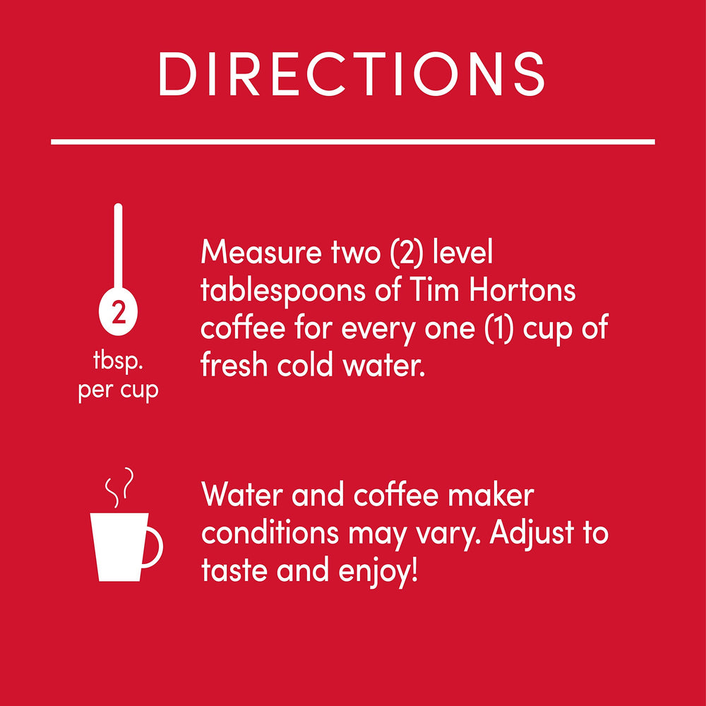 Tim Hortons envase junto a una regla para mostrar tamaño y capacidad 48 oz