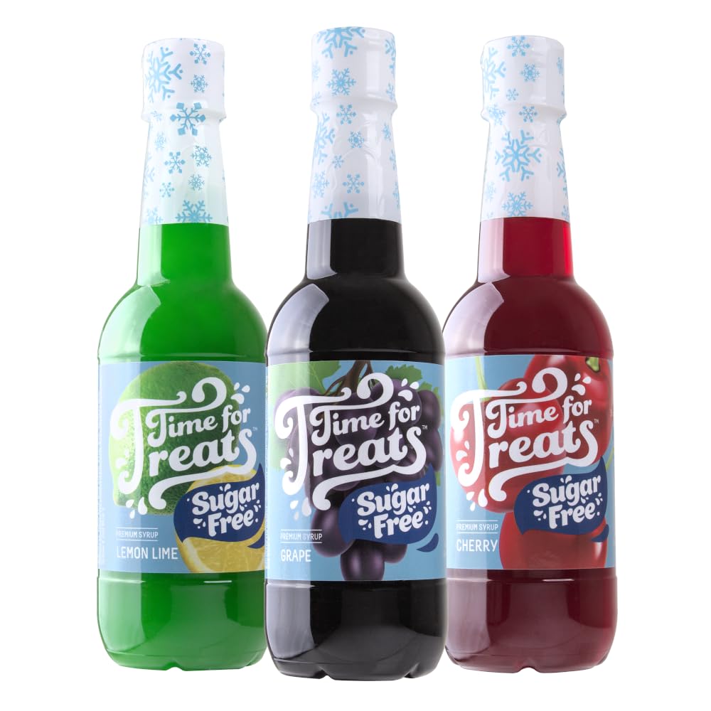 TIME FOR TREATS frontal del pack mostrando tres sabores y botellas, ideal para variedad