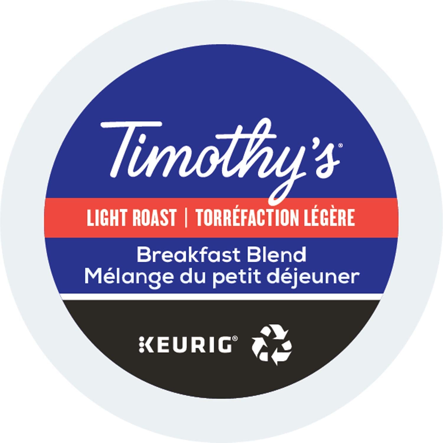 Timothy's frontal del paquete de 96 K-Cup mostrando conveniencia