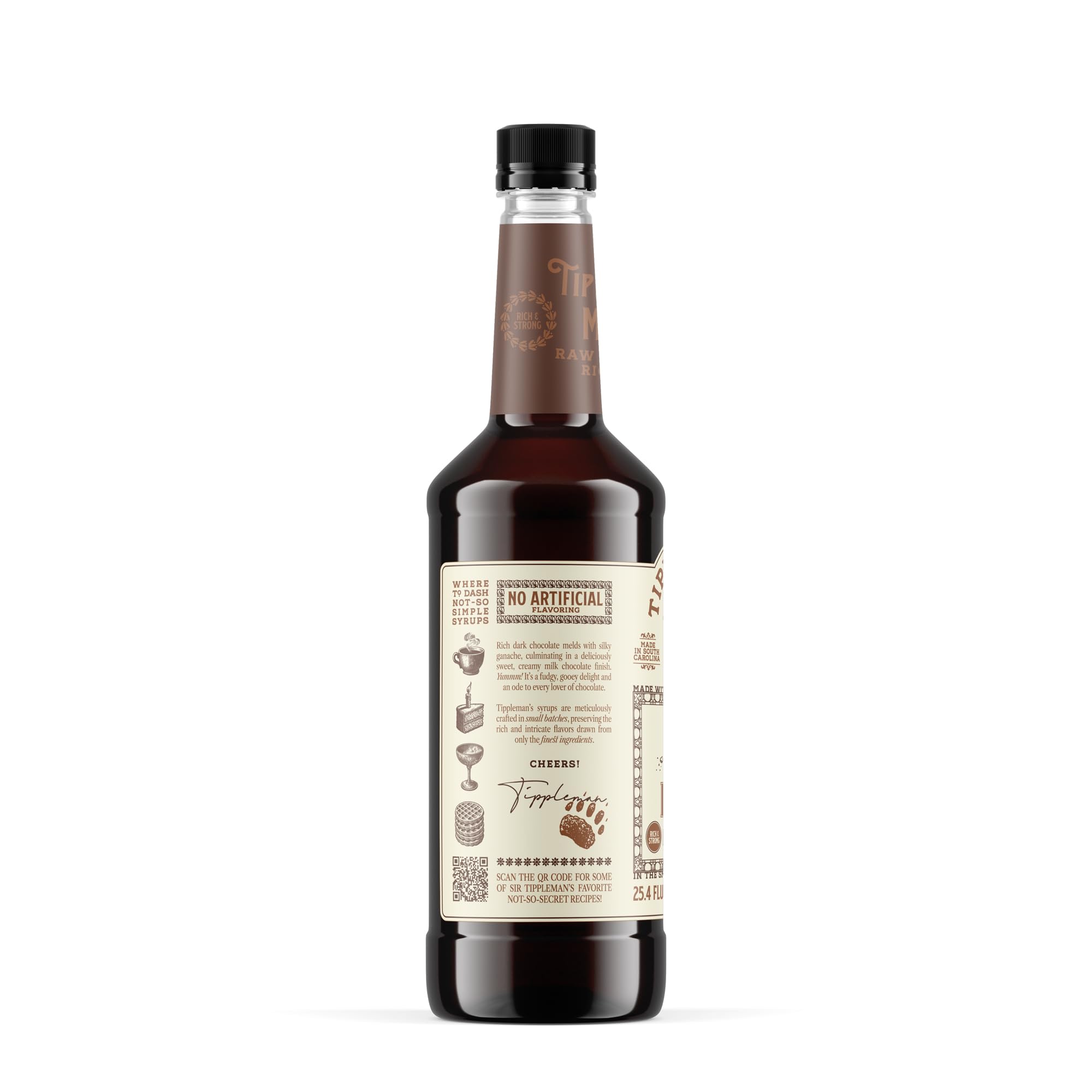Tippleman's etiqueta enfocada en ingredientes naturales, garantía de pureza