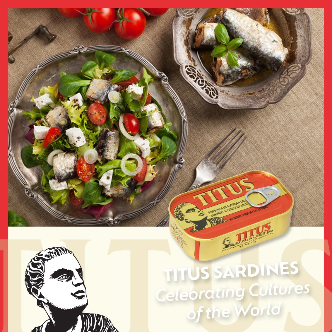 TITUS sardinas servidas en tostada, idea rápida y sabrosa