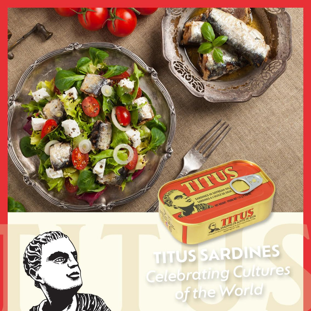 TITUS sardinas servidas en tostada, idea rápida y sabrosa