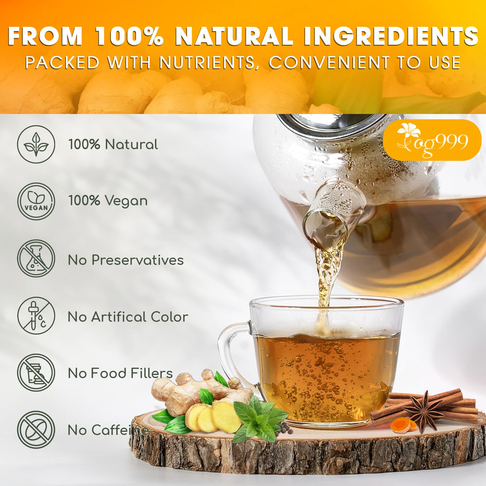 TOG999 etiqueta con lista de ingredientes naturales para transparencia