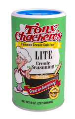 Tony Chachere's envase frontal mostrando la marca y el tamaño 8 oz, ideal para despensa