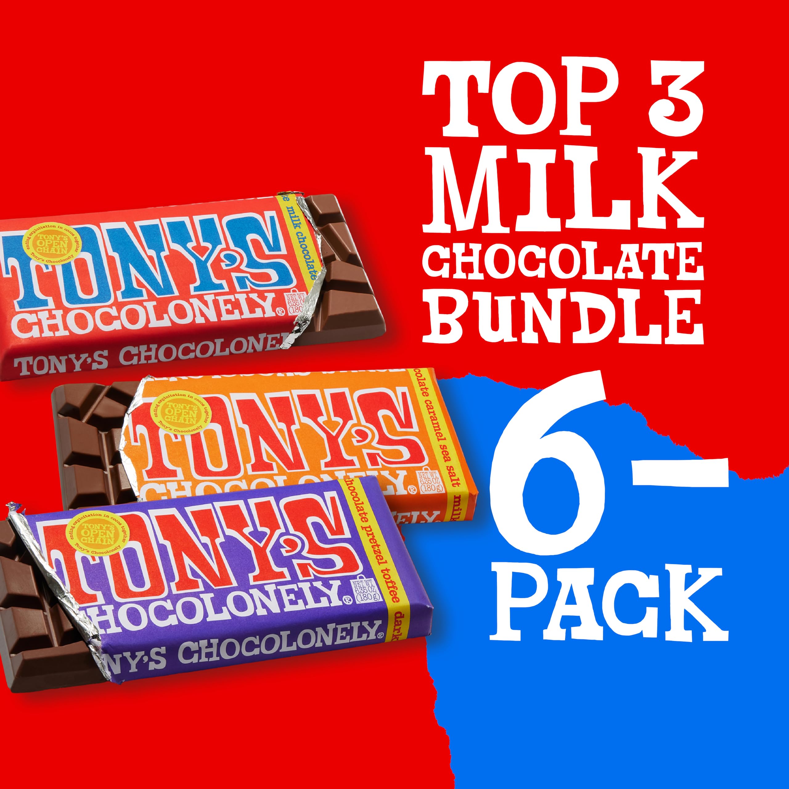 Tony's Chocolonely barra milk caramel sea salt con vetas de caramelo cremoso