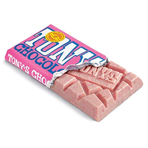Tony's Chocolonely comparación de tamaño de la barra para referencia práctica