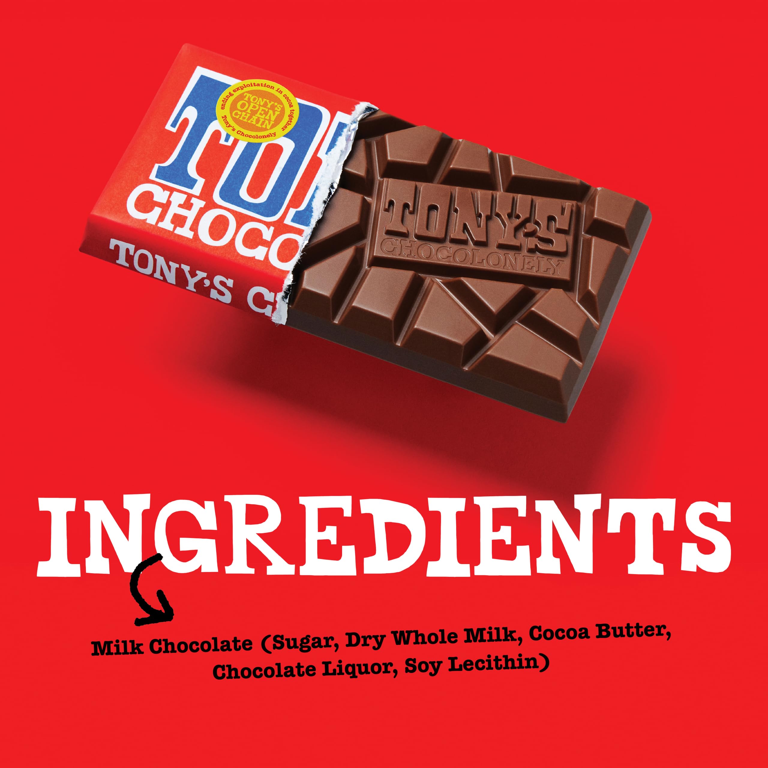 Tony's Chocolonely primer plano de la textura que resalta su fundente sabor