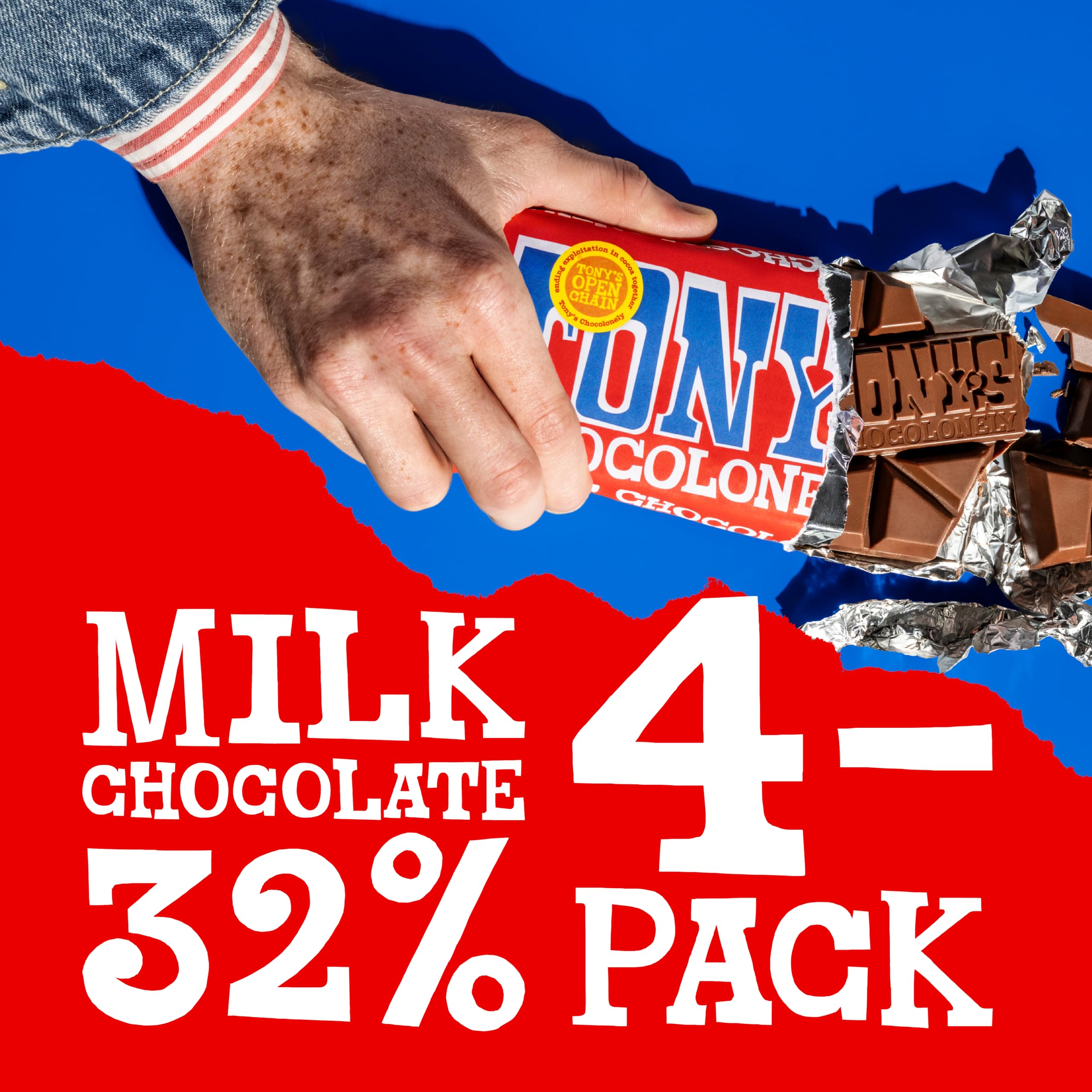 Tony's Chocolonely barras en una cesta como regalo con impacto social