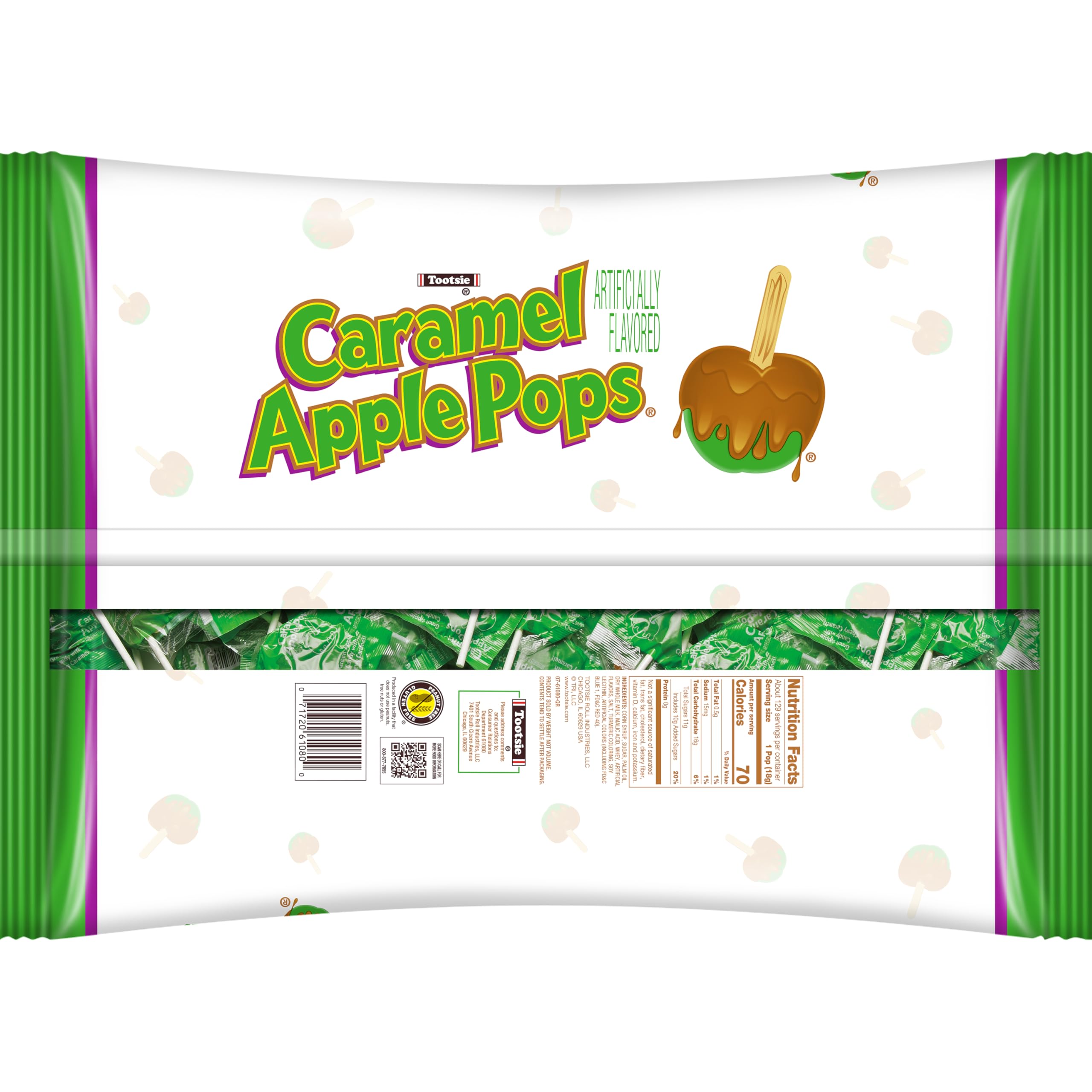 Tootsie Roll unidad desenvuelta lista para consumo, práctico y higiénico