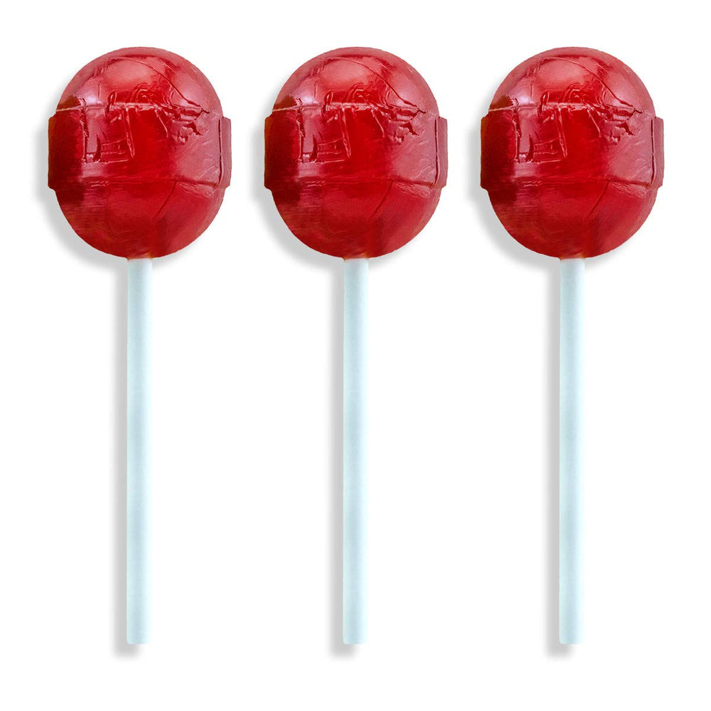 Tootsie Roll Charms Blow Pop en mano para mostrar tamaño porción conveniente