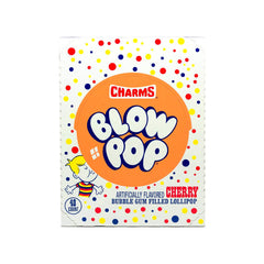 Tootsie Roll Charms Blow Pop textura de la cobertura sabor cereza visible