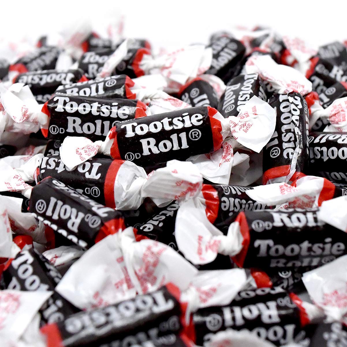 Tootsie Roll primer plano textura masticable destacando frescura