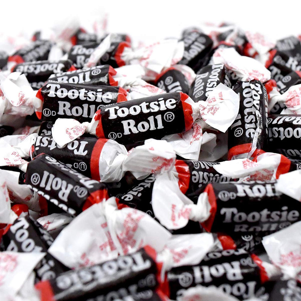 Tootsie Roll primer plano textura masticable destacando frescura