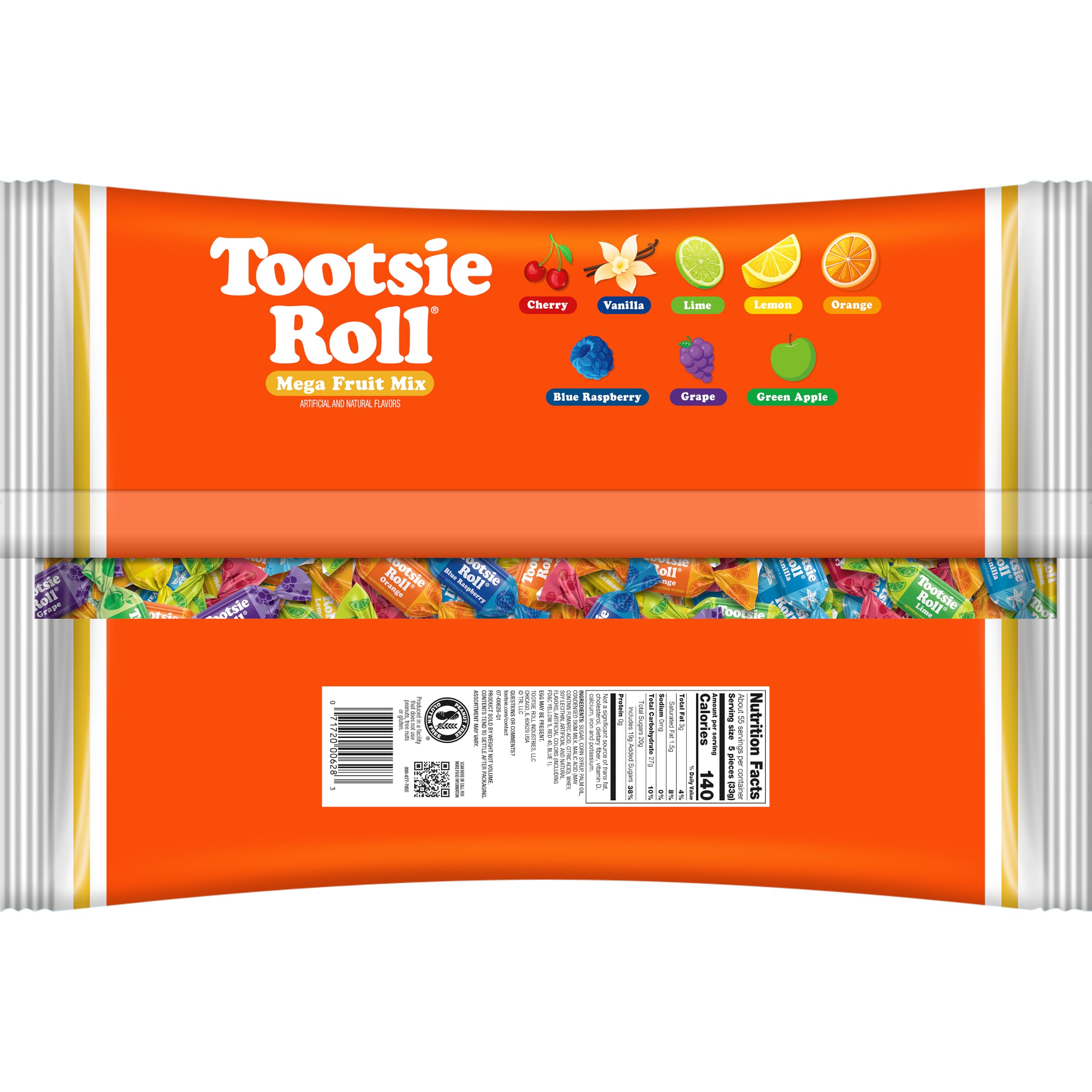Tootsie Roll surtido de colores que facilita elección de sabores