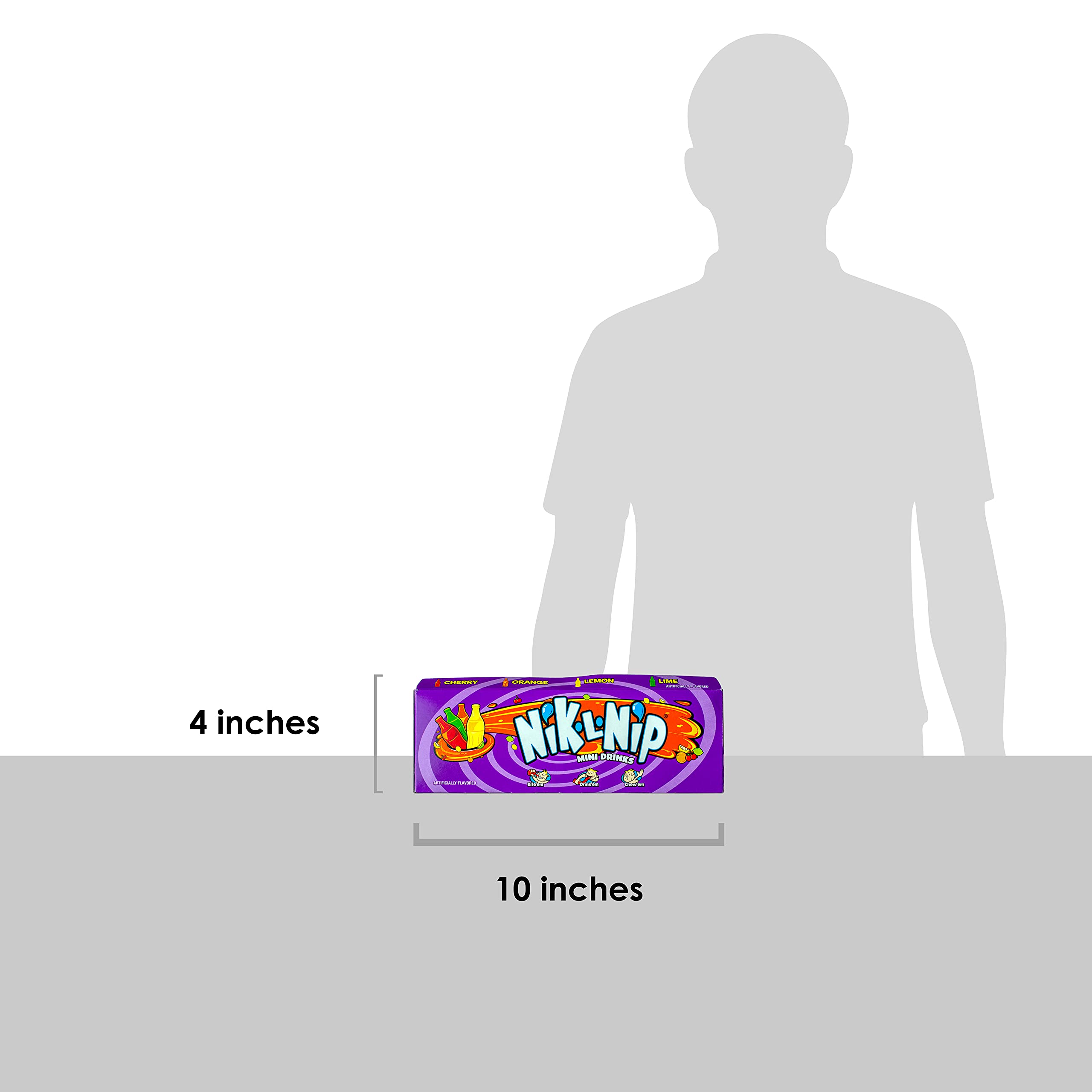 Tootsie Roll Nik L Nip presentación en mesa de fiesta como detalle para invitados