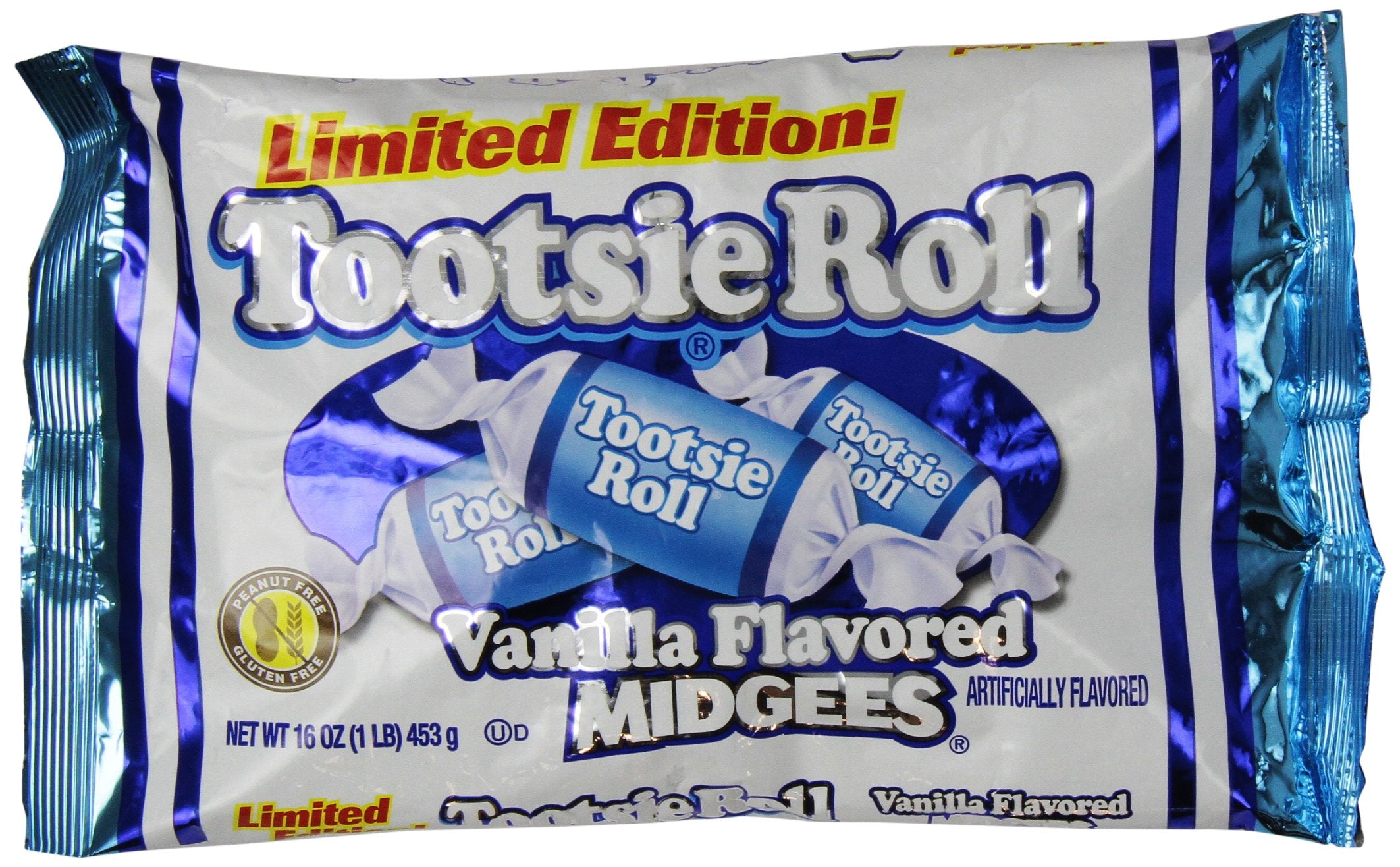 Tootsie Roll paquete frontal mostrando diseño y cantidad, facilita identificación rápida