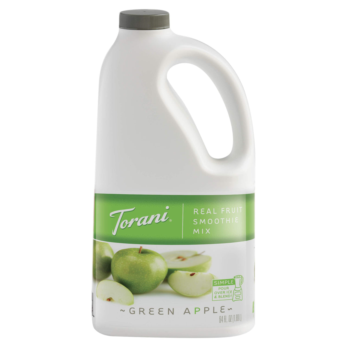 Torani botella frente mostrando el envase y ventaja de cantidad