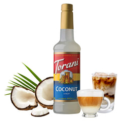 Torani detalle de etiqueta mostrando ingredientes y marca confiable