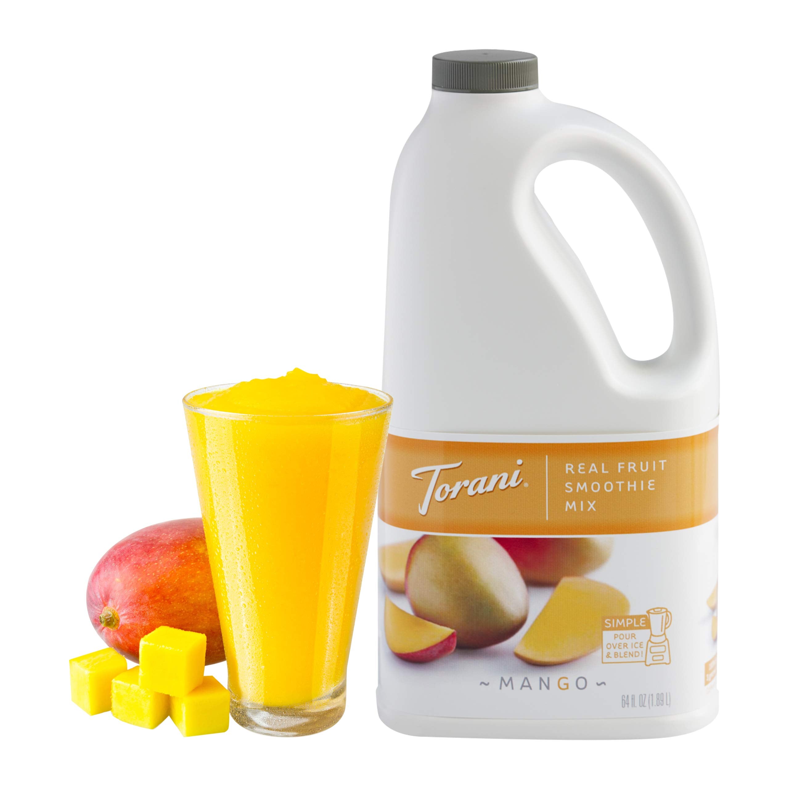 Torani mezcla de mango mostrando textura suave y beneficio de mezcla homogénea