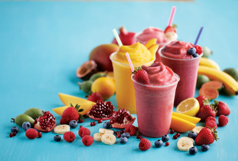 Torani frutas del Noroeste usadas en la mezcla destacando sabor auténtico