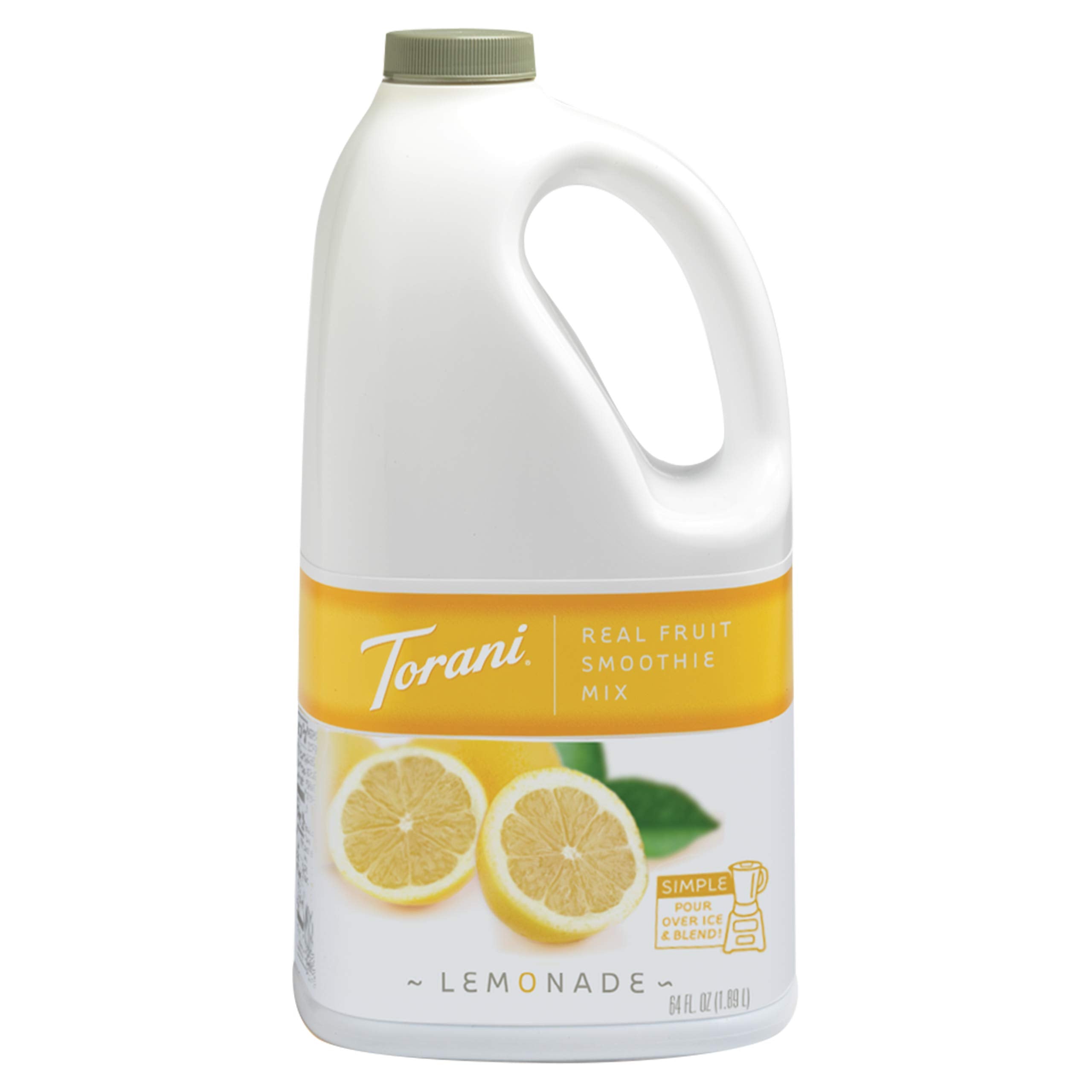 Torani botella frontal mostrando tamaño y uso práctico